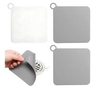 Bouchon Douche Anti Odeur en Silicone 3 pièces, Bouchon de Baignoire Universel pour évier 2 Gris + 1 Blanc, Sol et bac Douche Compatible avec Tous Types drains et canalisations