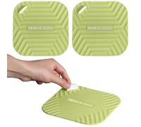 Bouchon Douche Anti-Odeur, Lot de 2 Couvercles en Silicone 15x15 cm avec Ventouses, Plug Antidérapant Étanche pour Baignoire & Évier, Accessoire de Drainage pour Cuisine et Salle de Bain