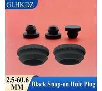 Bouchon en caoutchouc de silicone noir à encliqueter, bouchon d'obturation, bouchon de joint de bonde, couvercle de trou de type T, banc, inserts de tube, 2.5-60.6mm 1pcs