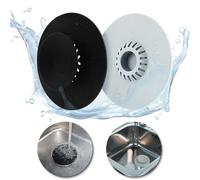 Bouchon Evier Cuisine 2 Pcs,Bouchon Baignoire Universel 10.8 cm,Bouchon de Vidange en Silicone,Attrape Cheveux Douche,Filtre Evier De Cuisine pour Douche, Baignoire, Lavabo