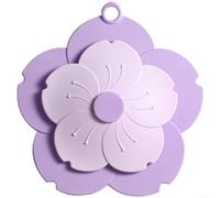 Bouchon Évier Silicone Souple Filtration Cheveux 18cm(Purple) | Double filtration, les , grille 8mm, drainage fluide, design pour fleur esthétique