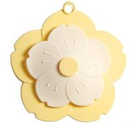 Bouchon Évier Silicone Souple Filtration Cheveux 18cm(Yellow) | Double filtration, les , grille 8mm, drainage fluide, design pour fleur esthétique