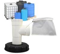 Bouchon filtre IBC - Adaptateur pour sac à eau, kit de connecteur de tuyau, intermédiaire de conversion du vidange du récipient aux déchets, kit de montage « raccord » couplage