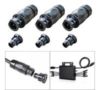 Bouchon Final Femelle 25A Pour Bouchon Final Femelle 25A Pour(1 Set) | 3 pôles dont terre, compatible pour hoymiles, montage pour facile, pour onduleur monophasé, connexion stable