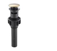 Bouchon for canalisation d'évier Pop-Up en Acier Inoxydable, avec trop-Plein, Filtre de lavabo Noir Mat, Accessoires de Robinet de Salle de Bains(Brushed Gold)