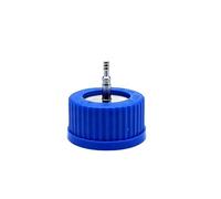 Bouchon GL45 ajusté en acier, Single hole cover SMALL | Couvercle de bouteille de laboratoire fileté pour applications d ' interface de tubes de cuves de fermentation