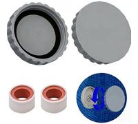 Bouchon Hivernage Piscine,Lot De 2 Bouchons d'hiver pour Piscines Intex et Bestway,avec Joints Assortis,Kit De Fermeture Hivernale pour Piscines,Résistantes Au Gel Et Etanches (Gris)