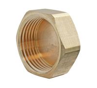 SOMATHERM FOR YOU, Bouchon laiton femelle 15/21 brut pour raccords plomberie - Idéal pour réseaux d'eau sanitaire et chauffage - Raccord à visser, étanchéité avec joint plat