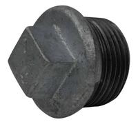 Bouchon Mâle avec Butée en Fonte Malléable à Cœur Noir - 1''