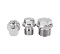 Bouchon Plein Hexagonal Inox 304 | M8-M48 3/4 1/2 1-1/4 1"(M10x1.5 (2pcs))