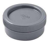 NICOLL, Tampon de visite mâle-femelle + bouchon, PVC gris, Ø 100 mm, Permet l'accès facile aux canalisations, Raccords réalisés en PVC lisse, non microporeux : évite les retenues d’impuretés