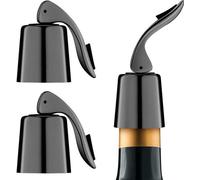 Bouchon réutilisable en acier inoxydable Unyqoos® pour bouteilles de vin, avec joint en caoutchouc étanche, compatible avec les bouteilles standard (vin rouge, vin blanc, vins effervescents)