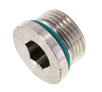 Bouchon UN 1-1/16''-12 Acier inoxydable FKM avec hexagone interne 400bar (5620.0psi)
