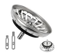 Bouchon Universel pour évier 80 mm Panier de Filtre pour évier | Bouchon de lavabo Passe-plat en acier inoxydable Filtre pour cuisine Égouttoir de cuisine (1 pièce)