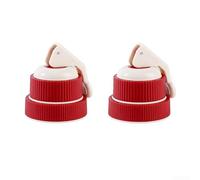 Bouchon Vin Minuteur Set pour Bouteille 18-19mm, pour accessoire Conservation Fraîcheur Arôme, pour idéal pour cave Cuisine, Taille 5.1x6.8cm(2Pcs Red)