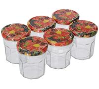 Bouchonnerie Jocondienne 678 6 Pots à Confiture + Couvercle Décor Fruit 24 x 10 mm