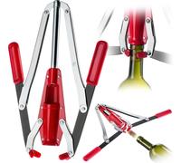 Bouchonneuse pour bouteilles de vin - Double levier manuel - Métal - 24 × 33 cm - Convient pour les aliments FCM - Rouge