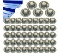 Bouchons à Vis de Toit en Métal - Aluminium Zinc 3,5 x 3,5 cm Ensemble de 50 Bouchons de Couverture étanches | Accessoires de toit de protection contre les vis, articles pour les bricoleurs, scellemen
