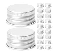 Bouchons à Vis en Aluminium pour Bouteille 100pcs, Argenté | Filetage de Remplacement 18mm, Couvercles Réutilisables, Usage Extérieur et Séances de Gym