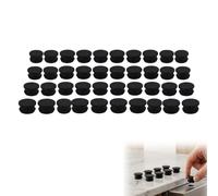 Bouchons Caoutchouc Noir 40 Pièces Silicone Obturateur Rond Étanche Assortiment Tailles 4 5.5 7.5 8 8.5 9 9.5 10mm Cache Trou Passe Câble Voiture Camping Car Panneau Protection Gaine Électrique