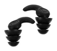 Bouchons D’oreille en Silicone Noir, Triple Joint, Anti-bruit | Format Compact, Design pour Conduit Auditif, Style Discret, Usage Bureau et Bibliothèque