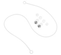 Bouchons D’oreilles Anti-bruit en Silicone, Blanc Argenté à Motif CD | Cordon et Étui de Transport, Légers, Confort Longue Durée, pour Étude, Bureau et Sommeil