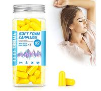 Bouchons d’Oreilles, Bouchon d’Oreilles Anti Bruit SNR 38 dB, Boule Quies pour Dormir en Mousse Souple, Boule Quies Reutilisable Protection Auditive pour Sommeil, Travail, Voyage - 60 Pairs Jaune