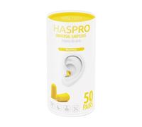 Bouchons d’oreilles en mousse Tube50 - couleur jaune, Haspro (100 pièces)