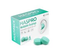 Bouchons d’oreilles en silicone Mold6 - coloris vert menthe Haspro (12 pièces)