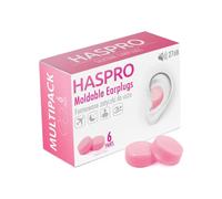 Bouchons d’oreilles en silicone Mold6 - couleur rose Haspro (12 pièces)