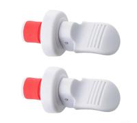 Bouchons de bouteille de rétention d'air pour bouteilles de vin, bière, vinaigre, huile et eau fabriqués à partir de polypropylène et de caoutchouc (2 pièces) - Blanc