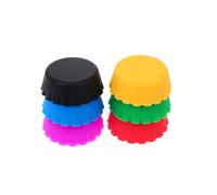 Bouchons de Bouteille de Vin Silicone 6 Pièces | Scellage Hermétique, Préserve L’arôme du Vin, Forme Simple et Élégante, Lot de Bouchons Réutilisables Couleur Aléatoire