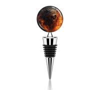 Bouchons de bouteille de vin Wild Wolf in the Fire avec joint en silicone, scellant décoratif pour bouteille de vin, bouchons de champagne, bouchons de vin réutilisables en alliage de zinc pour