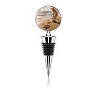 Bouchons de vin en acier inoxydable avec motif empreintes de pattes de chien, bouchon de bouteille de vin avec joint hermétique, réutilisable, garde frais, étanche pour bar, mariage, cuisine