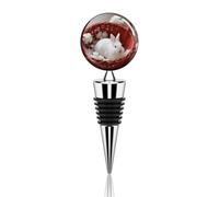 Bouchons de vin en acier inoxydable avec motif lapin dans un panier, bouchon de bouteille de vin avec joint hermétique, réutilisable pour garder frais, étanche pour bar, mariage, cuisine