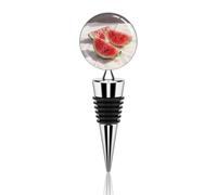 Bouchons de vin en forme de tranches rouges de pastèque - Bouchons de bouteille sous vide - Réutilisables - Pour garder les vins frais