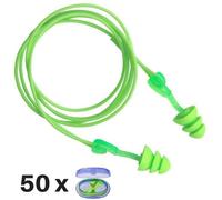 Moldex 6451 Bouchons d’oreilles"Twisters" avec cordée SNR 33dB , Multicolore