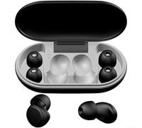 Bouchons d'oreille antibruit avec pression auriculaire réglable, silicone souple pour un ajustement confortable, idéal pour les voyages et la maison, blanc (noir)