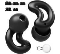 Bouchons d'oreille pour concerts avec réduction de bruit de 19 dB, 10 embouts interchangeables, couleur noire
