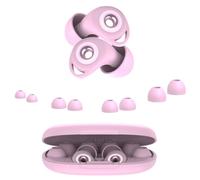 Bouchons d'oreille pour dormir, réduction du bruit 45 dB, couleur rose, lot de 8, 4 tailles, en silicone