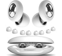 Bouchons d'oreille pour dormir, réduction du bruit de 45 dB, en silicone, réutilisables, avec 8 embouts de différentes tailles (XS à L), de couleur blanche