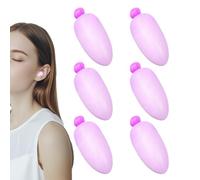 Bouchons d'Oreille Pour le Sommeil Six Paires pour Bloquer les Bruits | Protection Auditive Douce Imperméable Forme Carotte avec Boîtier pour Étude Travail Violet C