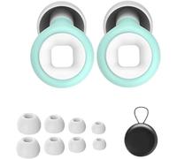 Bouchons d'oreille - Protection auditive - Conçus pour la moto - Réduction du bruit de 27 dB - 8 embouts interchangeables - Couleur : bleu