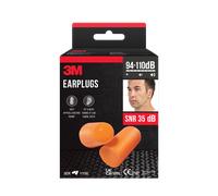 Bouchons d'oreilles 3M 1100, 30 paires par paquet (94 à 105 dB) x2 morceau