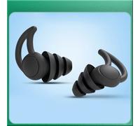 Bouchons d'oreilles à 3 couches pour dormir, protection auditive en silicone anti-bruit, bouchons d'oreilles doux et réutilisables pour dormir et nager 10pairs Blue
