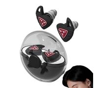 Bouchons d'oreilles adaptables - Bouchons d'oreille pour ajustement - Protection auditive avec récipient de rangement - Bouchons d'oreilles réutilisables, réduction du bruit pour moto