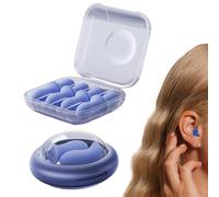 Bouchons d'oreilles anti-bruit - Protection auditive douce et confortable, réutilisable, réduction du bruit, design compact pour le voyage, pour dormir, étudier, concerts, avion, moto, bureau à