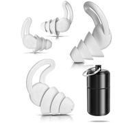 Bouchons Doreilles Anti Bruit, Réutilisable et Lavable,Bouchon d'Oreille pour Dormir, Natation,Concert,moto,Douce Silicone Bouchon Oreille offrir une Meilleure Protection Auditive-paires Gris 2 paires