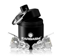 Bouchons d'oreilles transparents haute fidélité Eargasm pour concerts, festivals, musiciens, DJ, vie nocturne, moto - Bouchons d'oreille réutilisables pour une réduction du bruit jusqu'à 21 dB