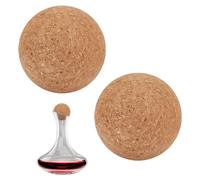 Bouchons en liège en bois, 8 cm - Lot de 2, pour bouteilles de vin et autres bouteilles en verre